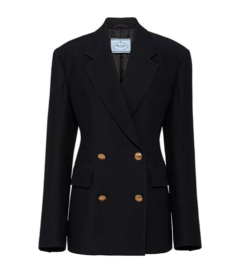 prada double breasted blazer|Prada coats for women.